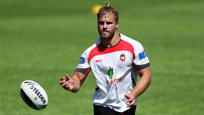 Jack de Belin during St George Dragons rugby league training at WIN Stadium, Wollongong. Pic Brett Costello