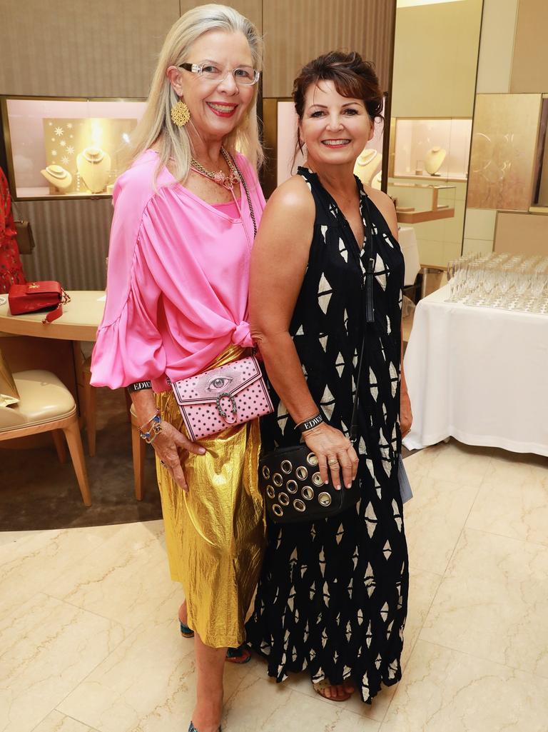 Mary Dickinson and Jenny Gaskell at the Edward Street shopping event on Friday, December 6, 2019. Photo: Claudia Baxter Socials: Damien Anthony Rossi