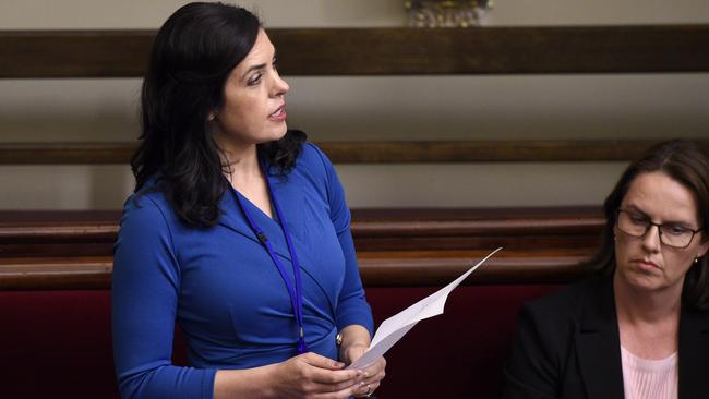 Moira Deeming in Victoria’s upper house. Picture: NCA NewsWire / Andrew Henshaw