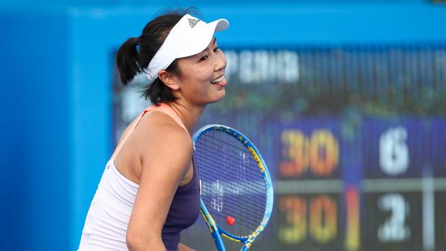 Peng is currently ranked 191st in the world in singles. (Photo by Zhong Zhi/Getty Images)