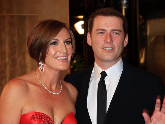 Karl Stefanovic with wife Cassandra Thorburn.