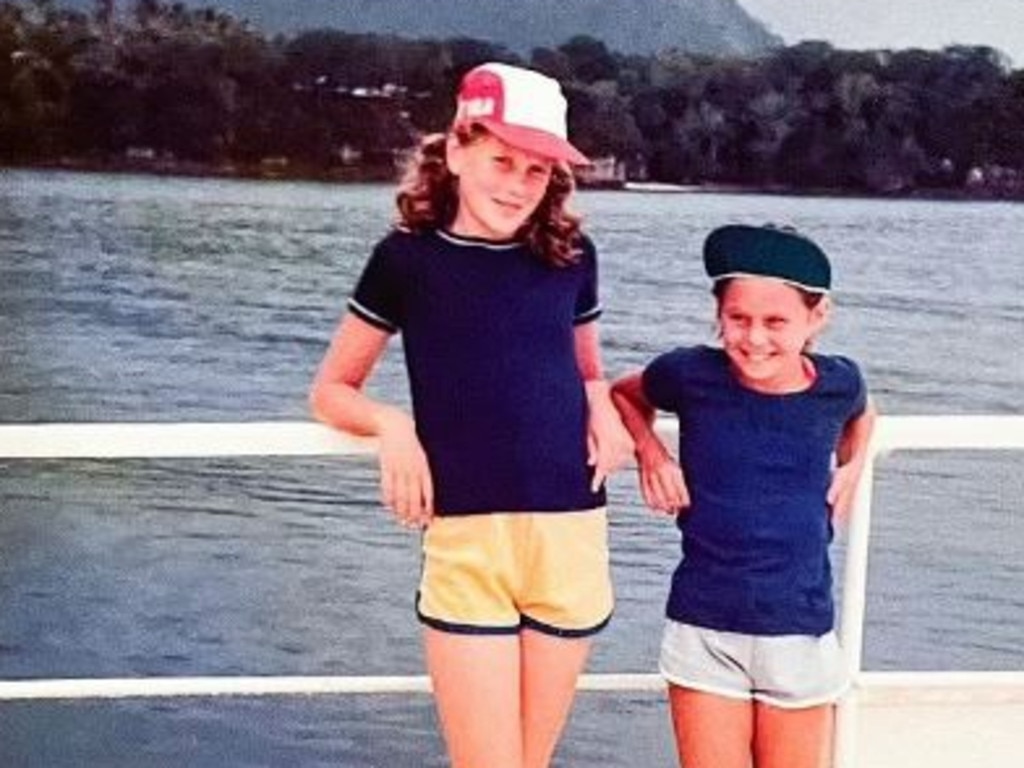 A young Nicole Kidman with her sister Antonia pictured in Hawaii in the late 1970s. Picture: Instagram