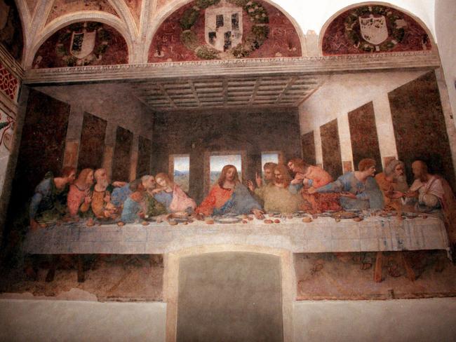 Leonardo Da Vinci masterpiece 'The Last Supper' is seen on occasion of reopening to public viewing after a 22 year restoration in downtown Santa Maria delle Grazie Church in Milan, Italy 27/05/1999.