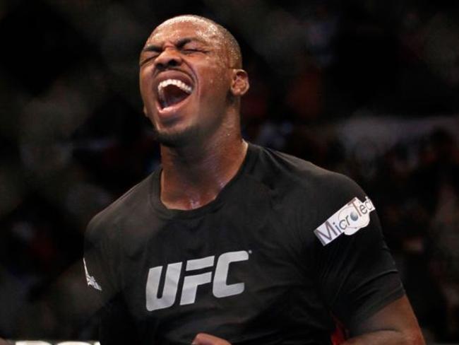 ATLANTA, GA - APRIL 21: Jon Jones celebrates defeating Rashad Evans by unanimous decision in their light heavyweight title bout for UFC 145 at Philips Arena on April 21, 2012 in Atlanta, Georgia. (Photo by Kevin C. Cox/Getty Images)