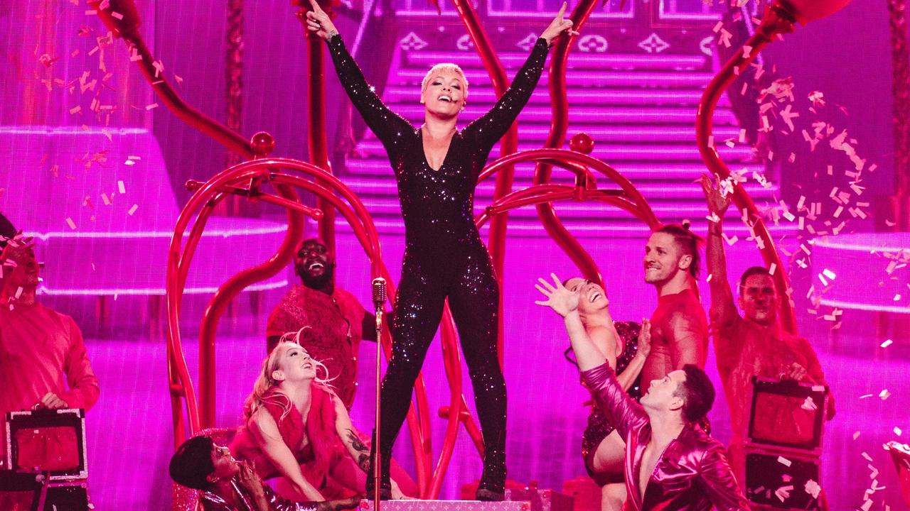 Singer Pink in concert in Sydney in 2018. Picture: Jess Gleeson