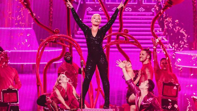 Singer Pink in concert in Sydney in 2018. Picture: Jess Gleeson