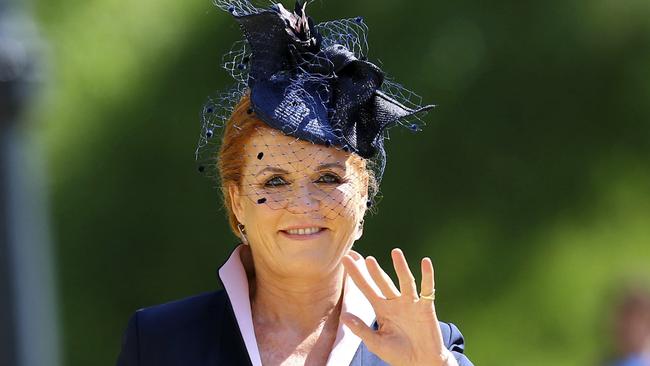 Sarah Duchess of York struggled with the occasion. Picture: AP