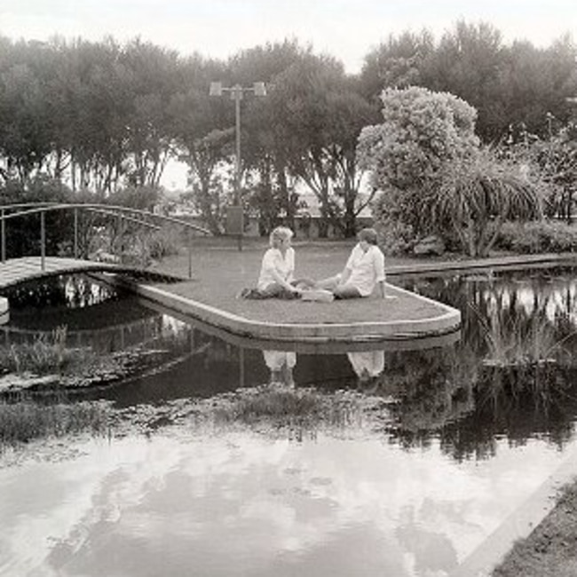 A couple makes the most of the old rooftop garden at Southland.