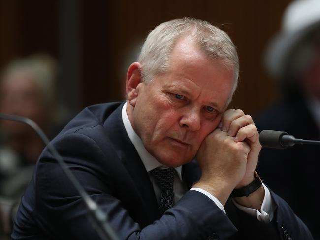 NAB  interim CEO,  Philip Chronican  appearing at a House of Representatives Standing Committee on Economics, Review of the Four Major Banks at Parliament House in Canberra. Picture Kym Smith