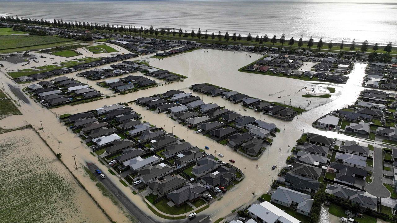 Flooding in the city of Napier, situated on the North Island's east coast. Picture: AFP