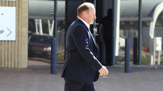 Crows Board meeting - Chairman Rob Chapman leaving the meeting. 26 August 2019. Picture Dean Martin