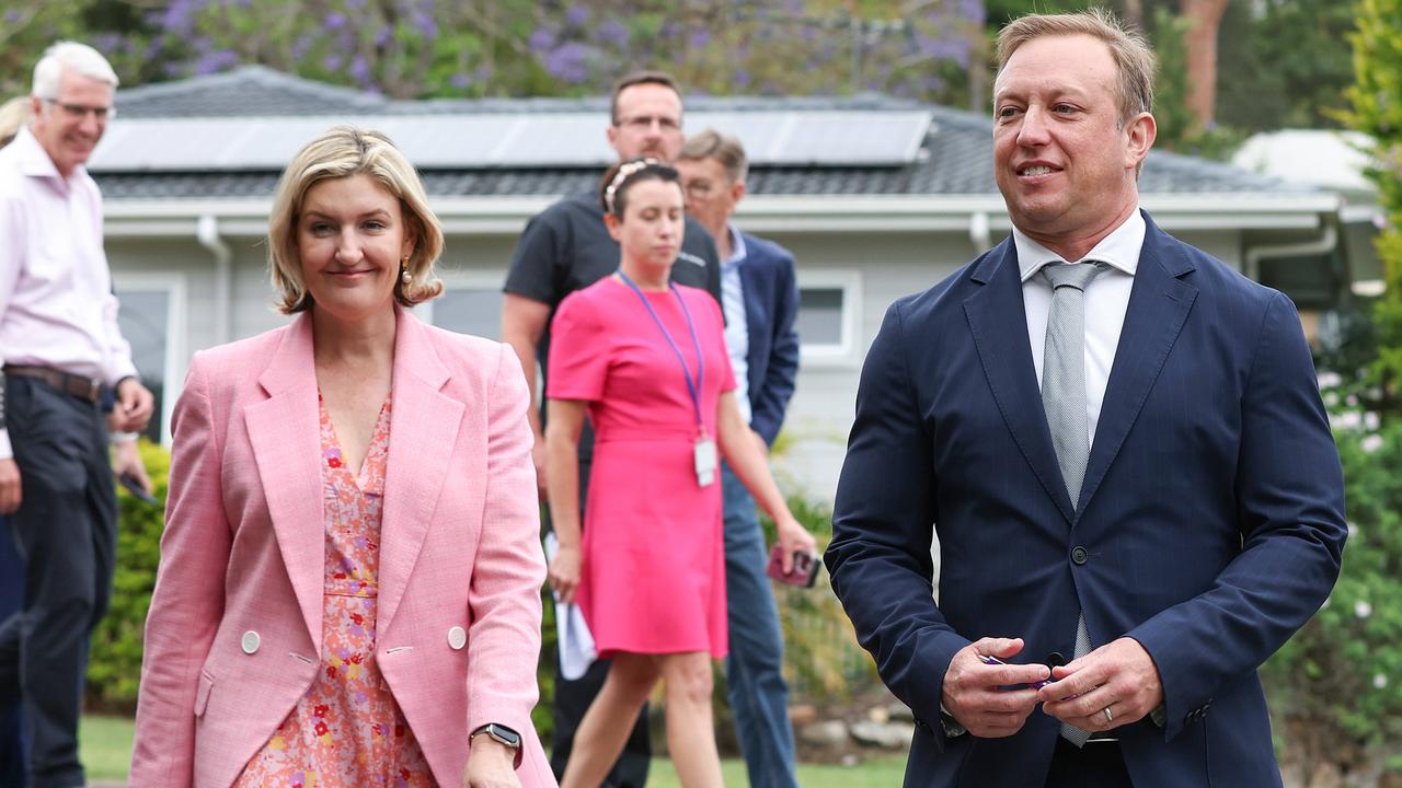 Premier Steven Miles and Health Minister Shannon Fentiman on Wednesday. Picture: Adam Head