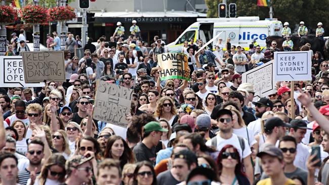 Keep Sydney Open rally. Picture: Adam Yip