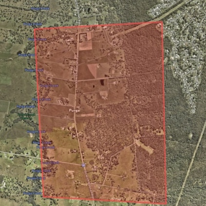 Police declared an emergency situation in Purga Monday evening under the Public Safety Preservation Act (PSPA) following reports of gunfire. Picture: Queensland Police