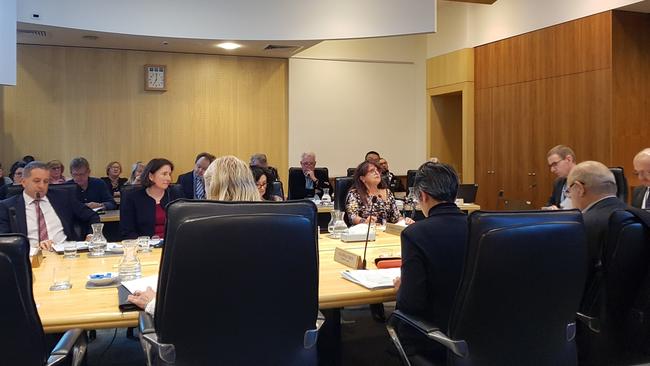A packed gallery attended last night's Manningham Council meeting for the decision on Donvale Christian College's new campus. Picture: Kiel Egging.