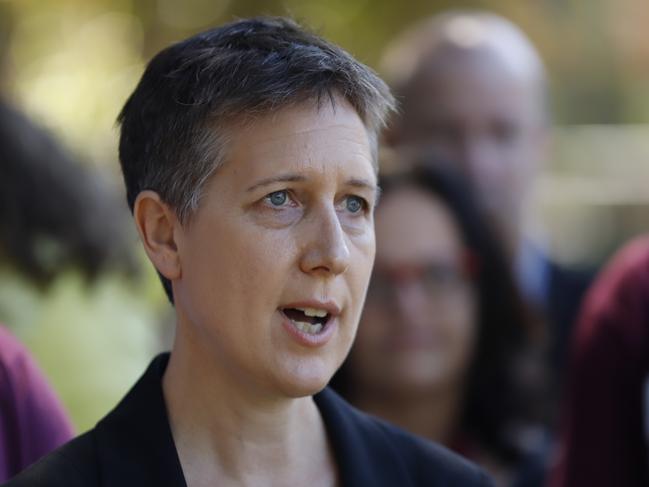 ACTU boss Sally McManus speaks during the ACTU's launch of their eight week advertising campaign in Sydney, Sunday, March 11, 2018. The union movement has launched its biggest campaign since the anti-WorkChoices 2006-07 Your Rights at Work campaign. (AAP Image/Erik Anderson) NO ARCHIVING