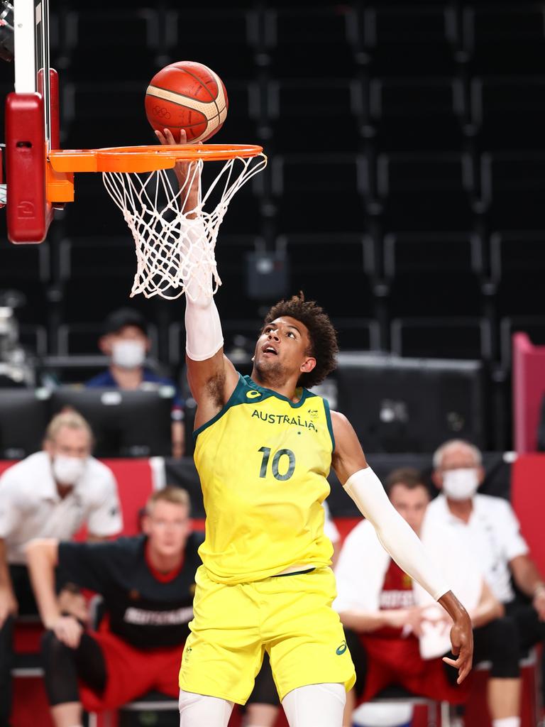 Matisse Thybulle has carried his 2020 Tokyo Olympics confidence into the NBA. Picture: Stephen Gosling/NBAE via Getty Images
