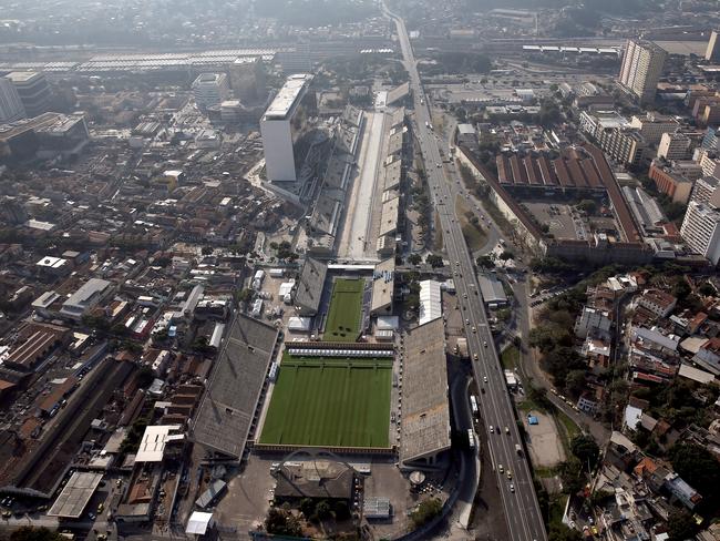 View of the Sambodromo, the Olympic archery venue