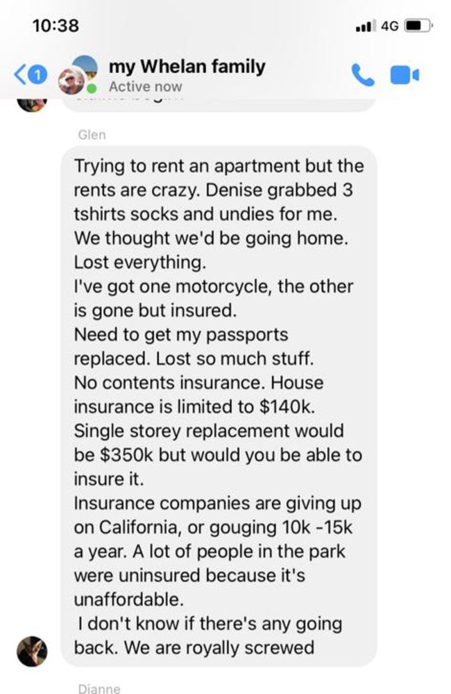 Glen said his insurance was capped at $US140,000 – and he doesn’t believe he will get anything back, adding ‘we are royally screwed’. Picture: Cathy Cruise