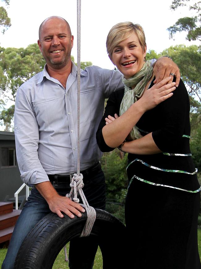 Zali Steggall with husband Tim Irving in 2011. Picture: Tim Hunter 