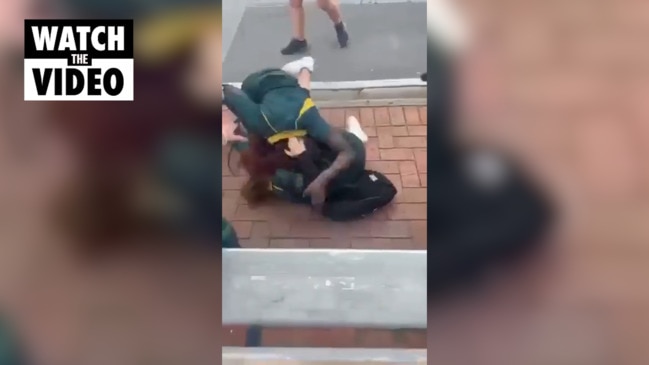 Golden Grove High Students fight at bus interchange