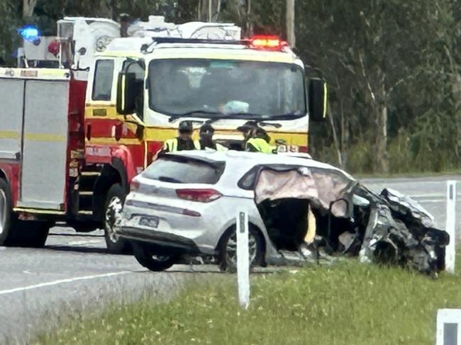 One person has been seriously injured in a crash near Balberra on the Bruce Highway, closing it in both directions. Photo: Heidi Petith