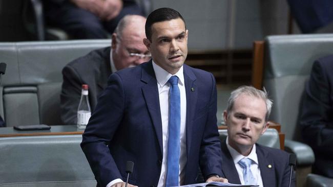 Liberal MP Aaron Violi says the legal challenges presented by the voice being allowed to advise executive government was one of his key sticking points. Picture: NCA NewsWire / Gary Ramage