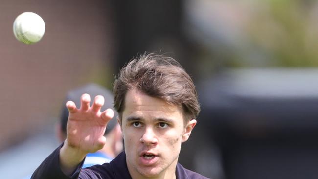 Alexander Thomson bowler Toby Helwig took 1-7 off four overs. Picture: Mark Wilson