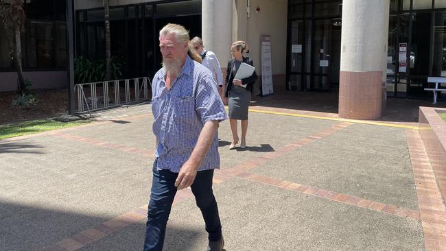 Thomas Byrnes leaves the Cairns courthouse precinct after day three of an inquest into the disappearance of Kowanyama mother Allison Neridine Bernard in December 2021. Mr Byrnes was the last person to see Ms Bernard alive when she disappeared from the Archer River Quarry in February 2013.