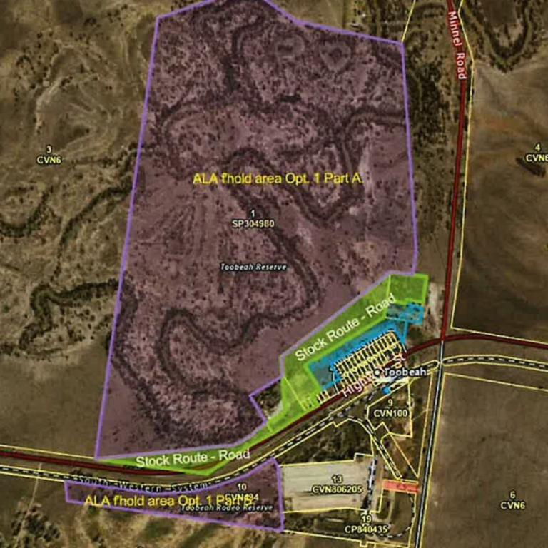 Current proposed area to be transferred to the Bigambul Native Title group as of January 2024.