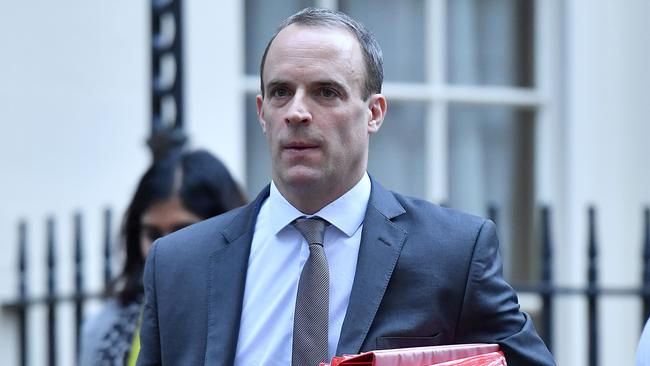 Brexit secretary Dominic Raab is under pressure to hold his seat of Esher and Walton. Picture: AFP