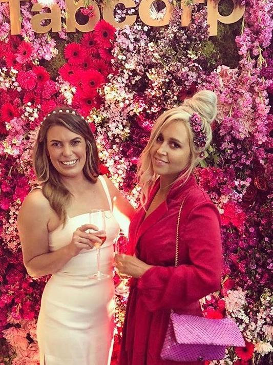 Lauren Mand, right, with a friend at the Spring Racing Carnival. Picture: Instagram