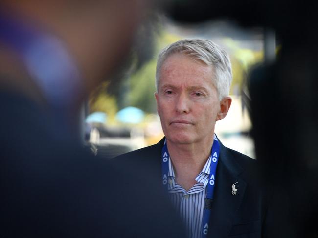 Tennis Australia chief executive Craig Tiley says TA constantly sought clarity on border entry requirements. Picture: AFP