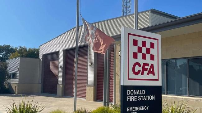 Flags are flying at half mast at Donald fire station in tribute for member Greg Godkin.