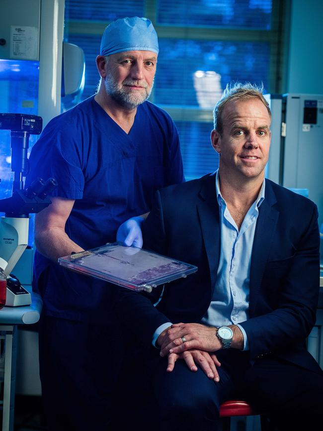 Burns surgeon Dr John Greenwood and Trust founder Julian Burton will work together on a biotech company developing artificial skin. Picture: Tom Huntley                        <a class="capi-image" capiId="fae8f8f9008477546f8c684e3f8ac0b9"></a>