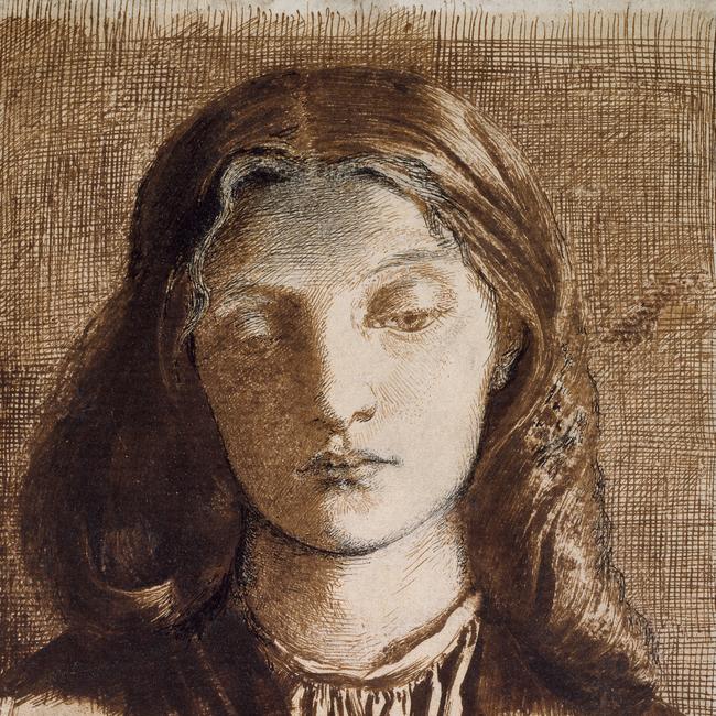 Dante Gabriel Rossetti, Elizabeth Siddal, 1855. © Ashmolean Museum, University of Oxford