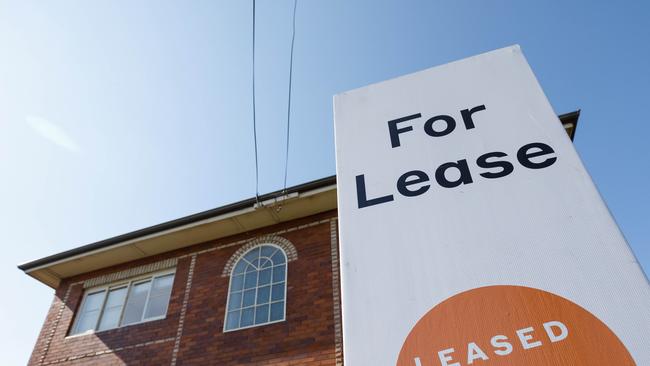 SYDNEY, AUSTRALIA - NewsWire Photos SEPTEMBER 14 2023. Generic housing & real estate house generics. Pic shows a for lease & leased sign outside an apartment in Gladesville. Picture: NCA NewsWire / Max Mason-Hubers