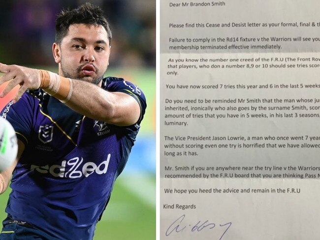 Former NRL prop Bryce Gibbs had some stern words for Melbourne's Brandon Smith