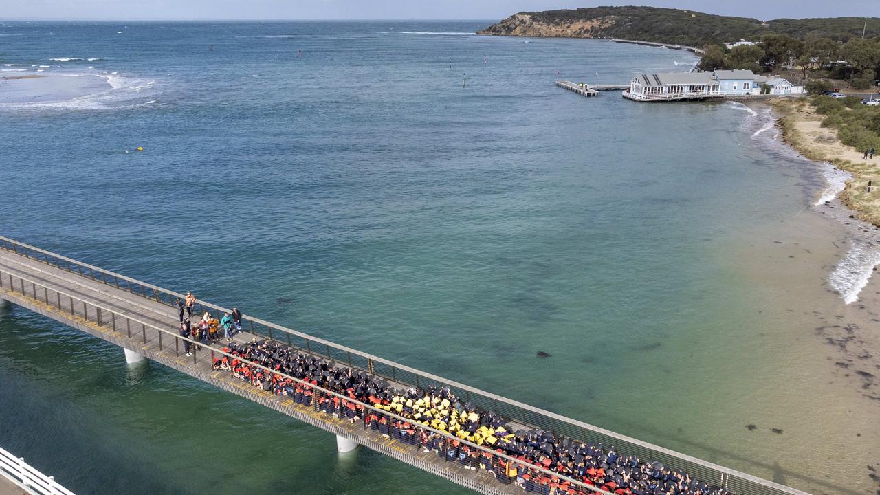 School turns Barwon Heads bridge into reconciliation symbol