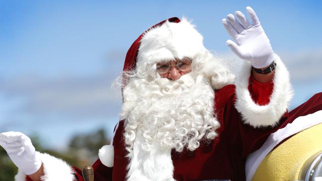 Santa greets fans at the Eastlands Christmas Parade. Picture: KIM EISZELE