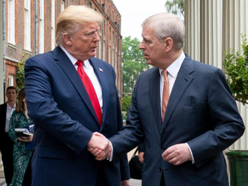 Prince Andrew meets Donald Trump on his way to 10 Downing St in June. Picture: Planetpix/Alamy Live News