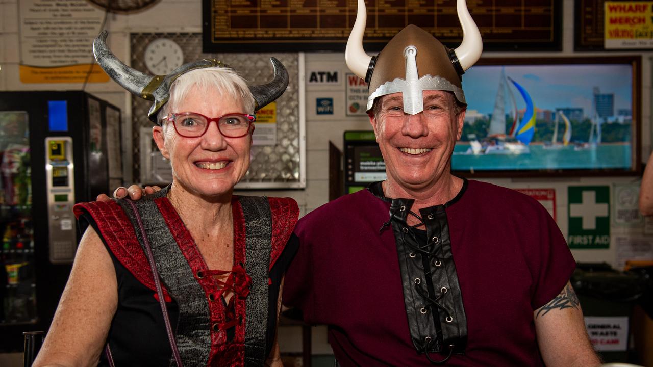 Sally Bevis and Pete Dunn at the 2024 Dinah Beach Viking Funeral. Picture: Pema Tamang Pakhrin