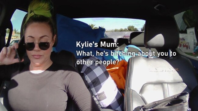 Kylie fills her mum in on the situation.