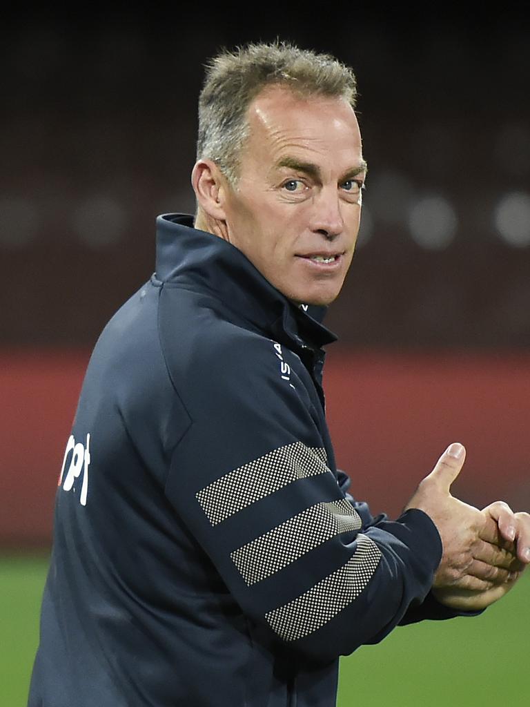 Former Hawks coach Alastair Clarkson. Photo by Albert Perez/AFL Photos/via Getty Images.