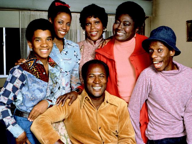 Good Times co-starred Ralph Carter, BernNadette Stanis, Ja'net DuBois, Amos, Esther Rolle and Jimmie Walker Picture: Alamy