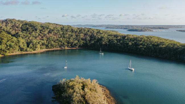 Yachts moored in Shoal Bay, Port Stephens. Picture: Destination NSW