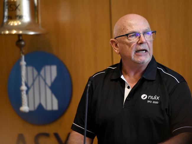 Nuix CEO Rod Vawdrey speaks at the Australian Stock Exchange (ASX) in Sydney. Picture: NCA NewsWire/Bianca De Marchi