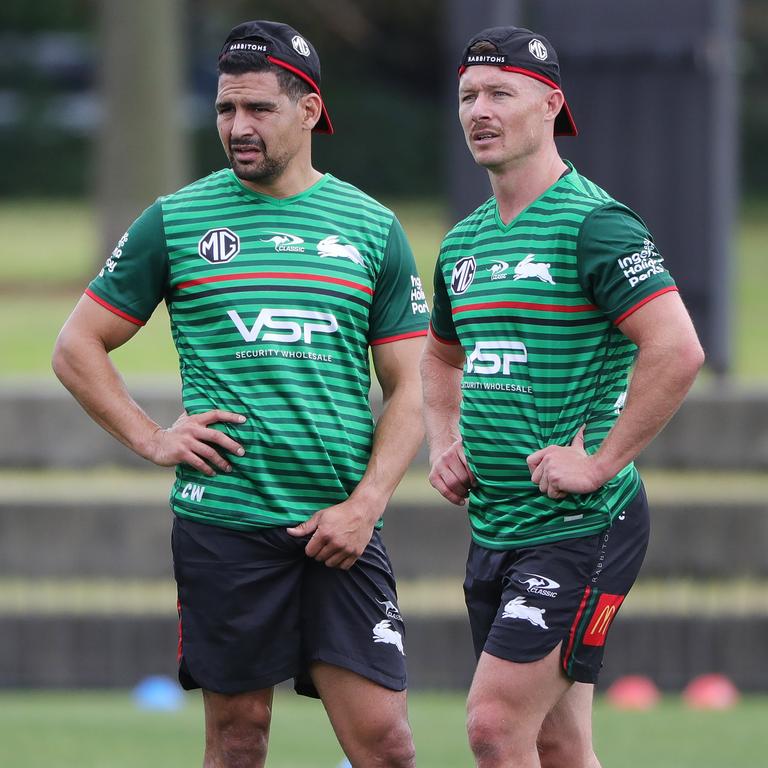 Damien Cook (right) and Cody Walker (left). Picture: Rohan Kelly