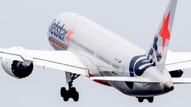 Jetstar Flight JQ49 takes off from Gold Coast Airport in the first direct route to Seoul by any low cost carrier from Australia. Picture: Luke Marsden