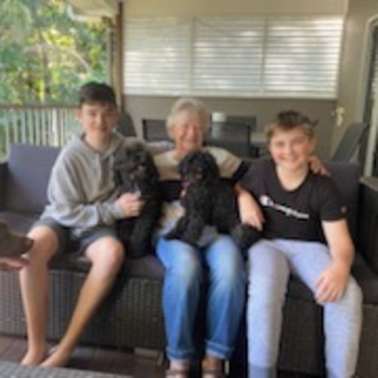 Mrs Dixon with her grandchildren and Star. Picture: Contributed